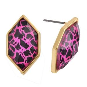 Geometric animal print earrings